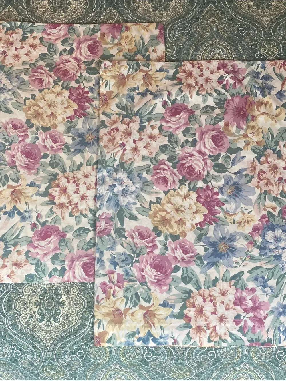 Vintage Springmaid Sheet and Pillow cases Floral Cottagecore